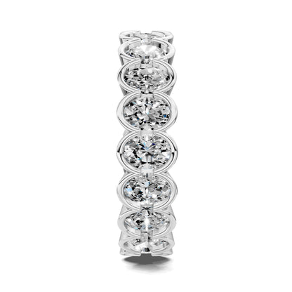 Holly Oval Semi-Bezel Eternity Band - Lab Grown Diamond (3.0ct)