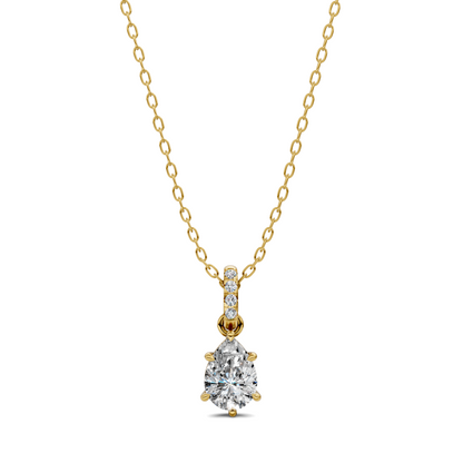 Pave Bail Pear Pendant
