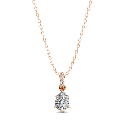 Pave Bail Pear Pendant