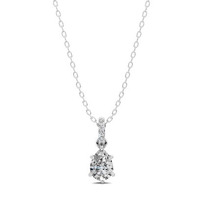 Pave Bail Pear Pendant