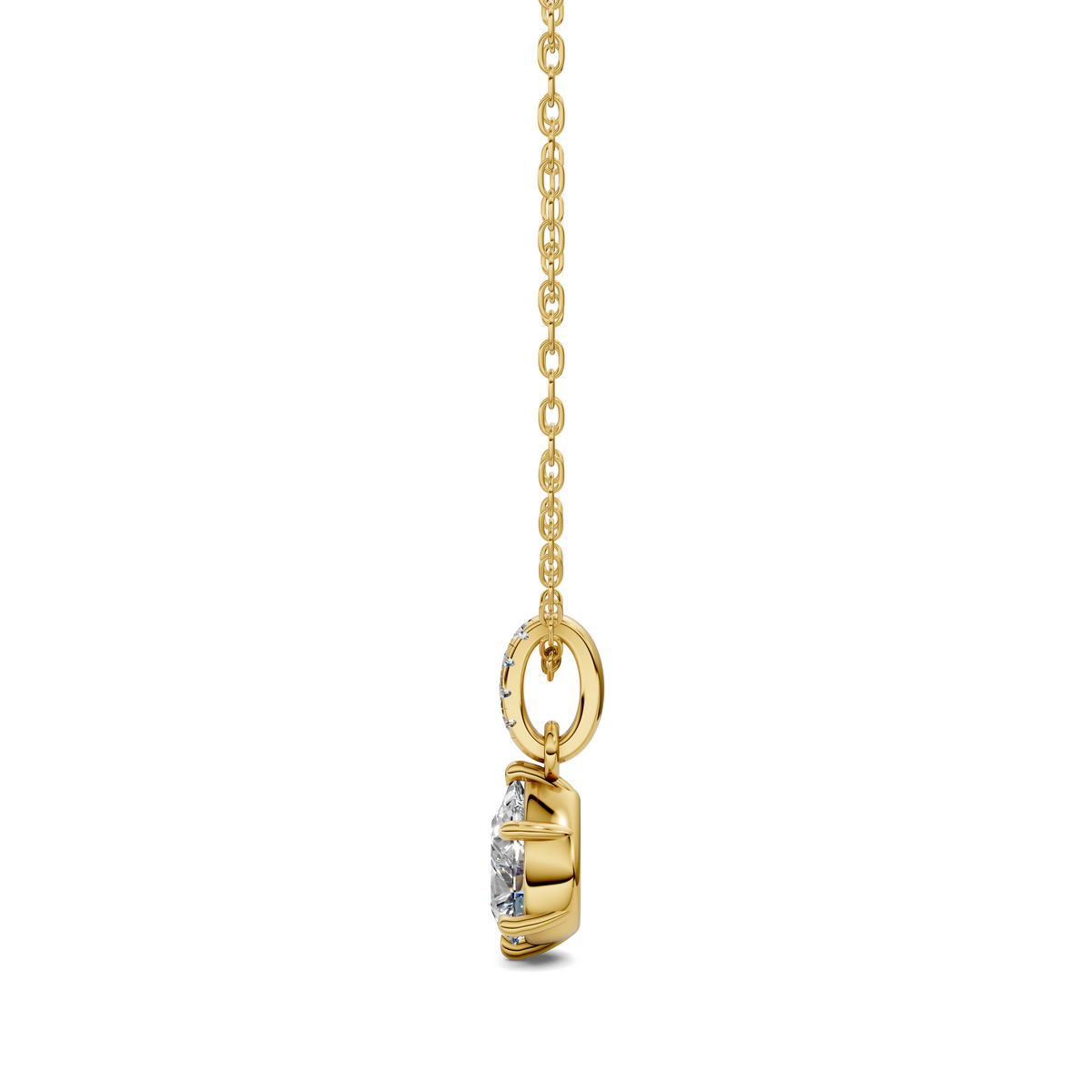 Pave Bail Pear Pendant
