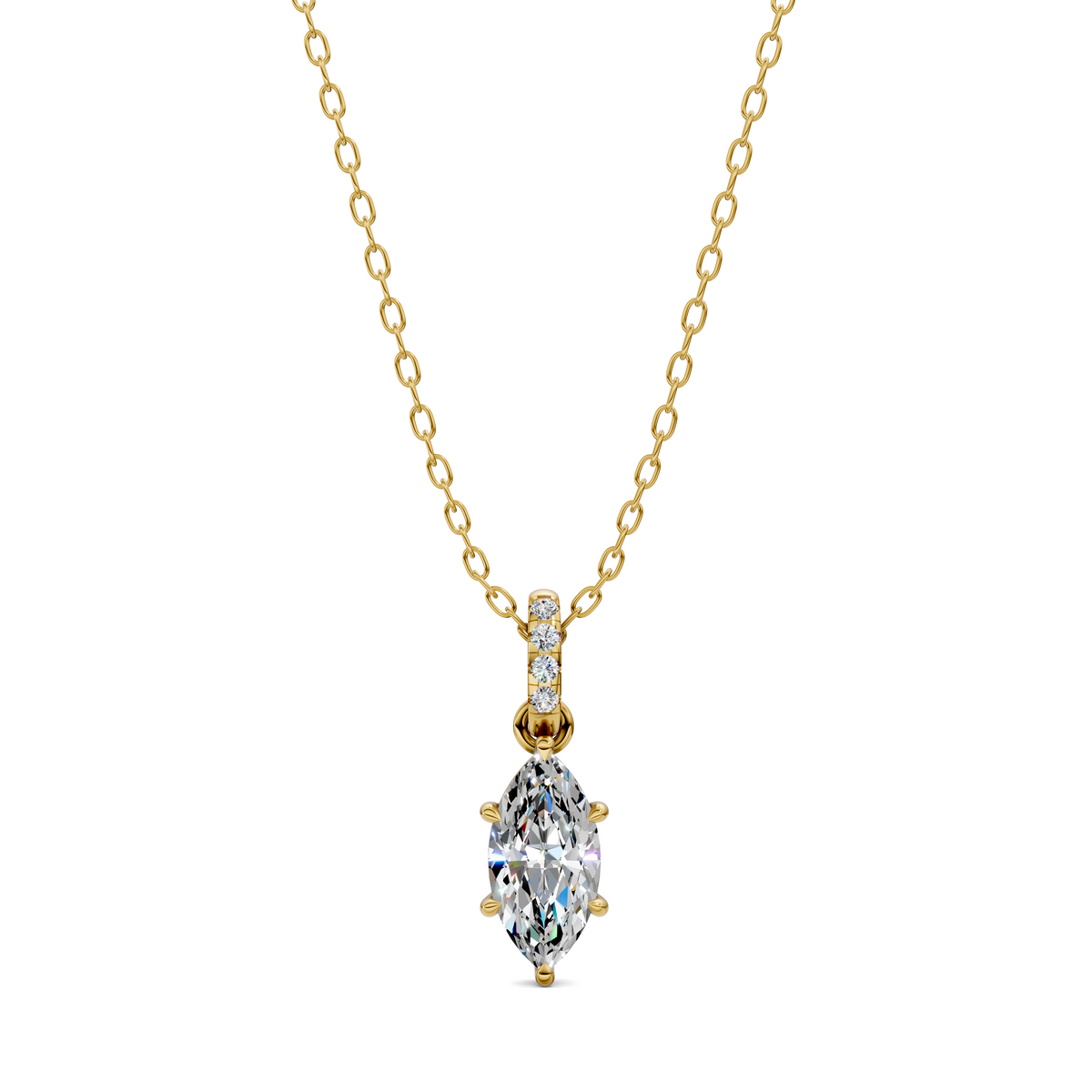 Pave Bail Marquise Pendant