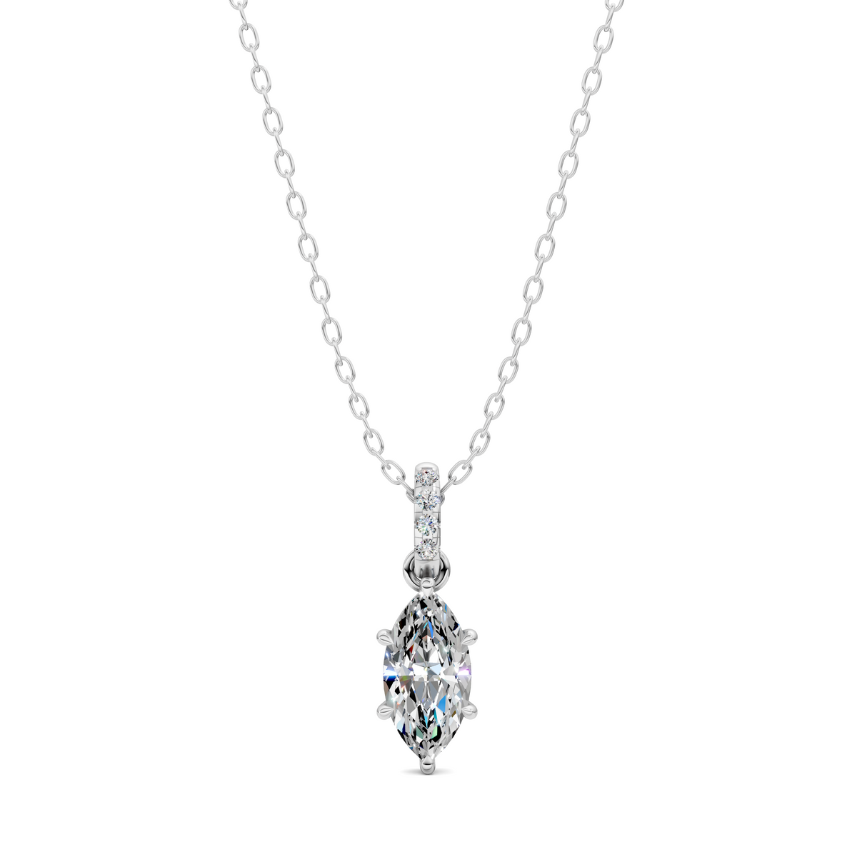 Pave Bail Marquise Pendant