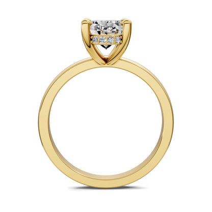 April Hidden Halo Engagement Ring – 2.5ct Oval Lab Grown Diamond