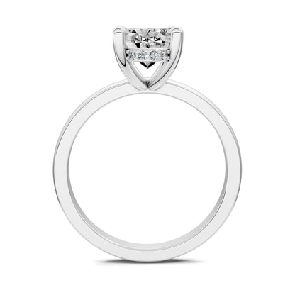 April Hidden Halo Engagement Ring – 2.5ct Oval Lab Grown Diamond