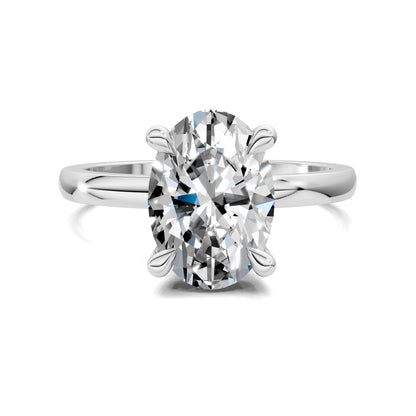 April Hidden Halo Engagement Ring – 2.5ct Oval Lab Grown Diamond