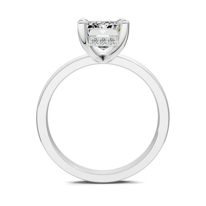 April Hidden Halo Engagement Ring – 2.5ct Emerald Cut Lab Grown Diamond