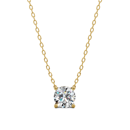 Floating Solitaire Diamond Necklace