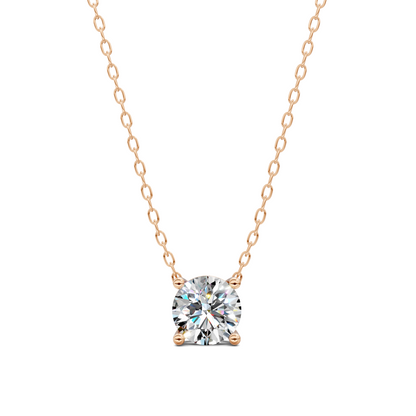 Floating Solitaire Diamond Necklace