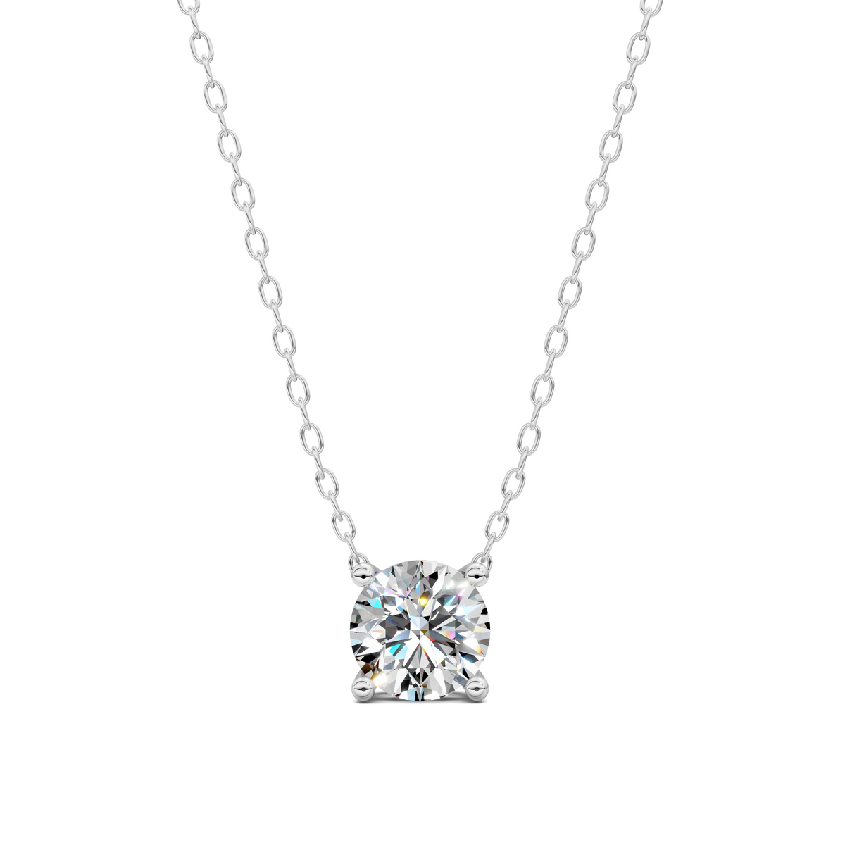 Floating Solitaire Diamond Necklace