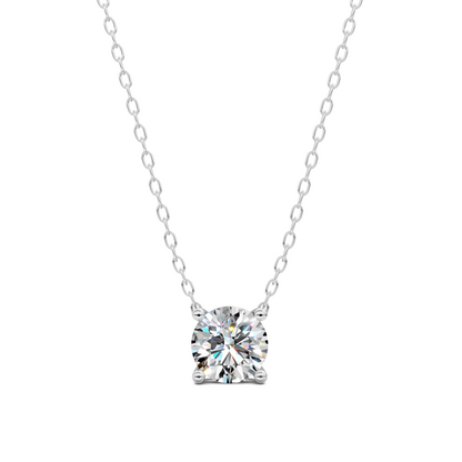 Floating Solitaire Diamond Necklace