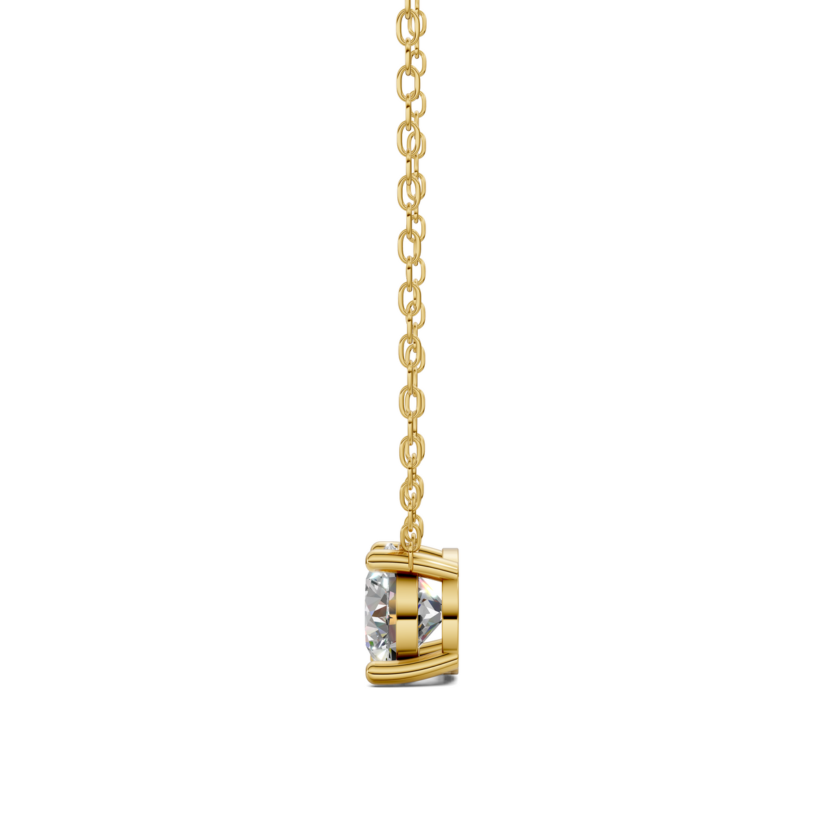Floating Solitaire Diamond Necklace