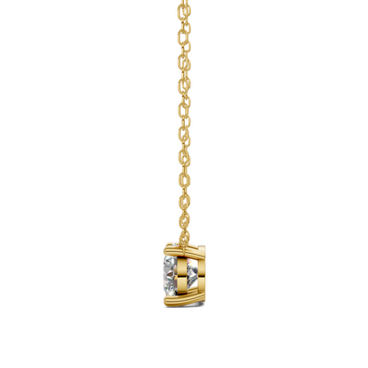 Floating Solitaire Diamond Necklace
