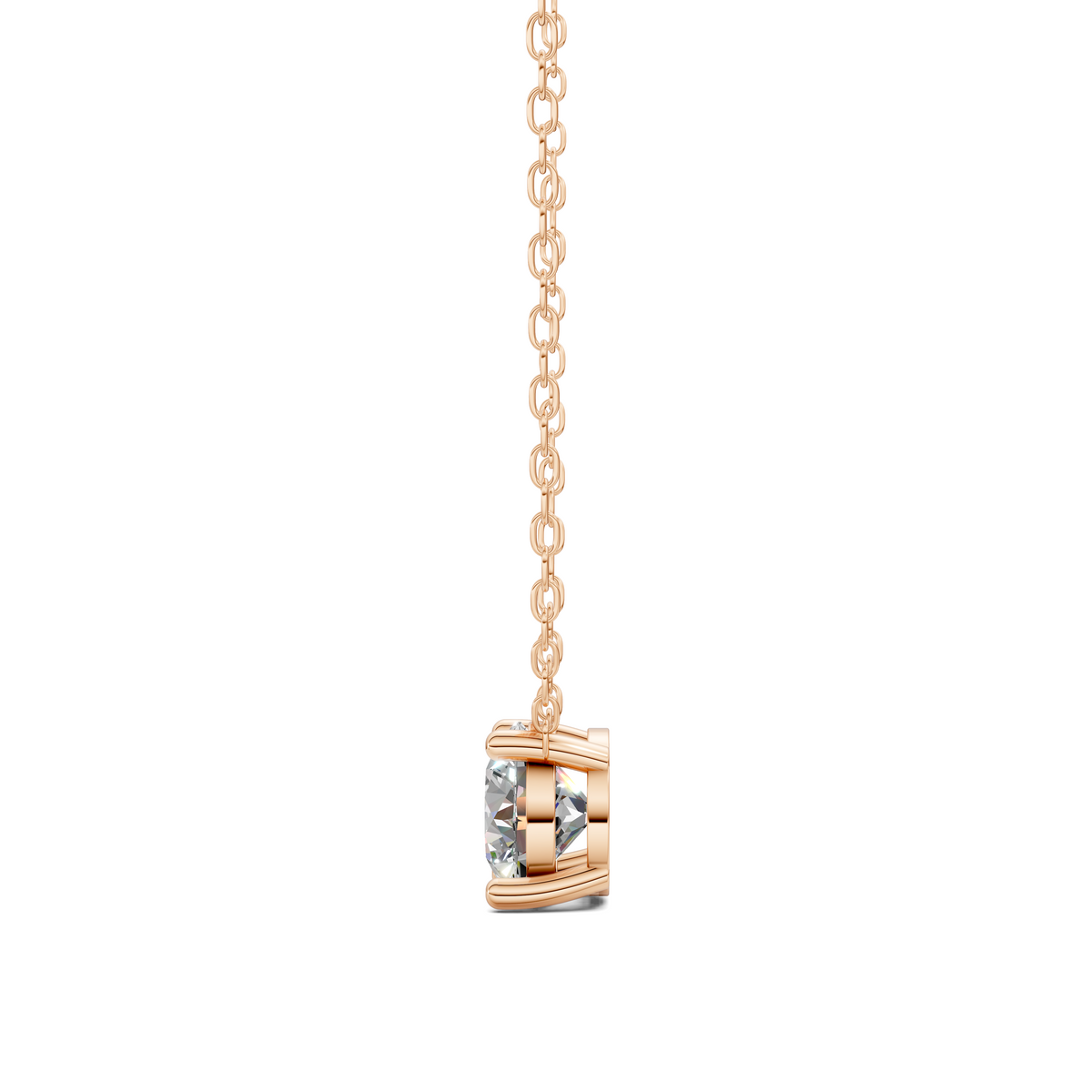 Floating Solitaire Diamond Necklace