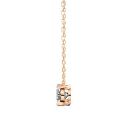 Floating Solitaire Diamond Necklace