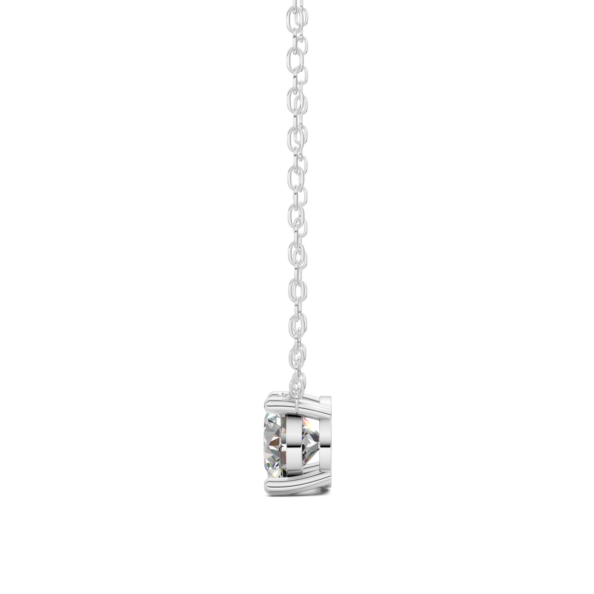 Floating Solitaire Diamond Necklace