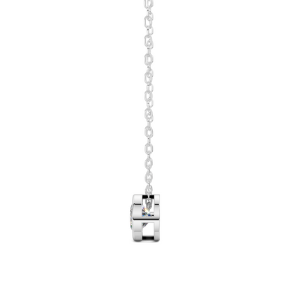 Bezel Solitaire Diamond Necklace