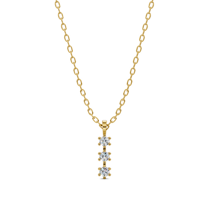 Three Stone Diamond Journey Pendant