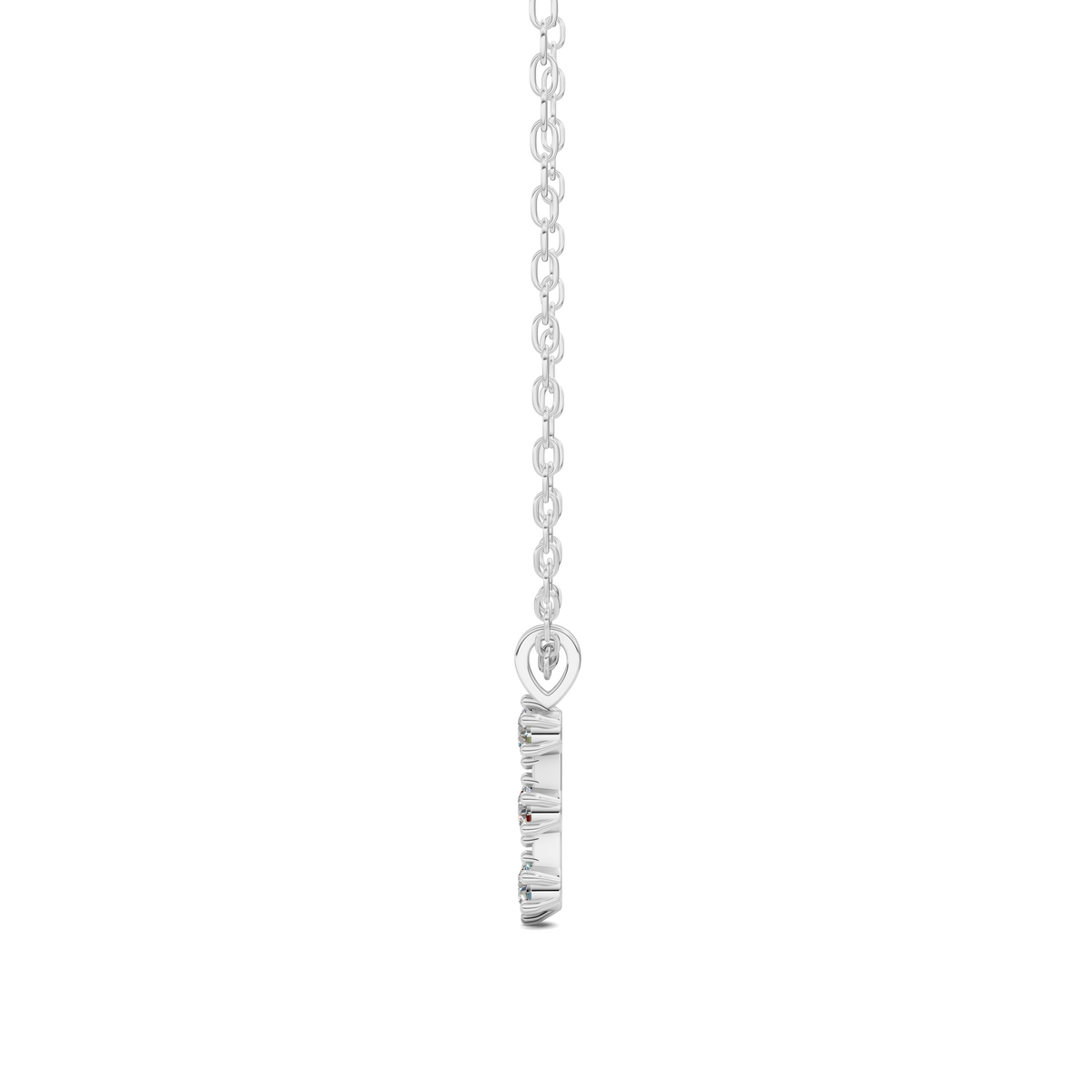Three Stone Diamond Journey Pendant