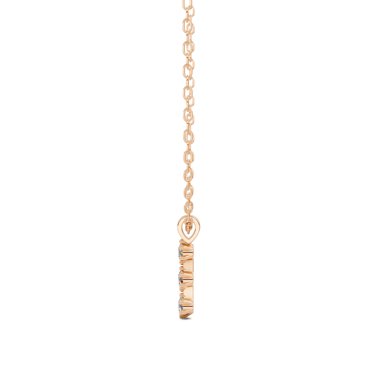 Three Stone Diamond Journey Pendant