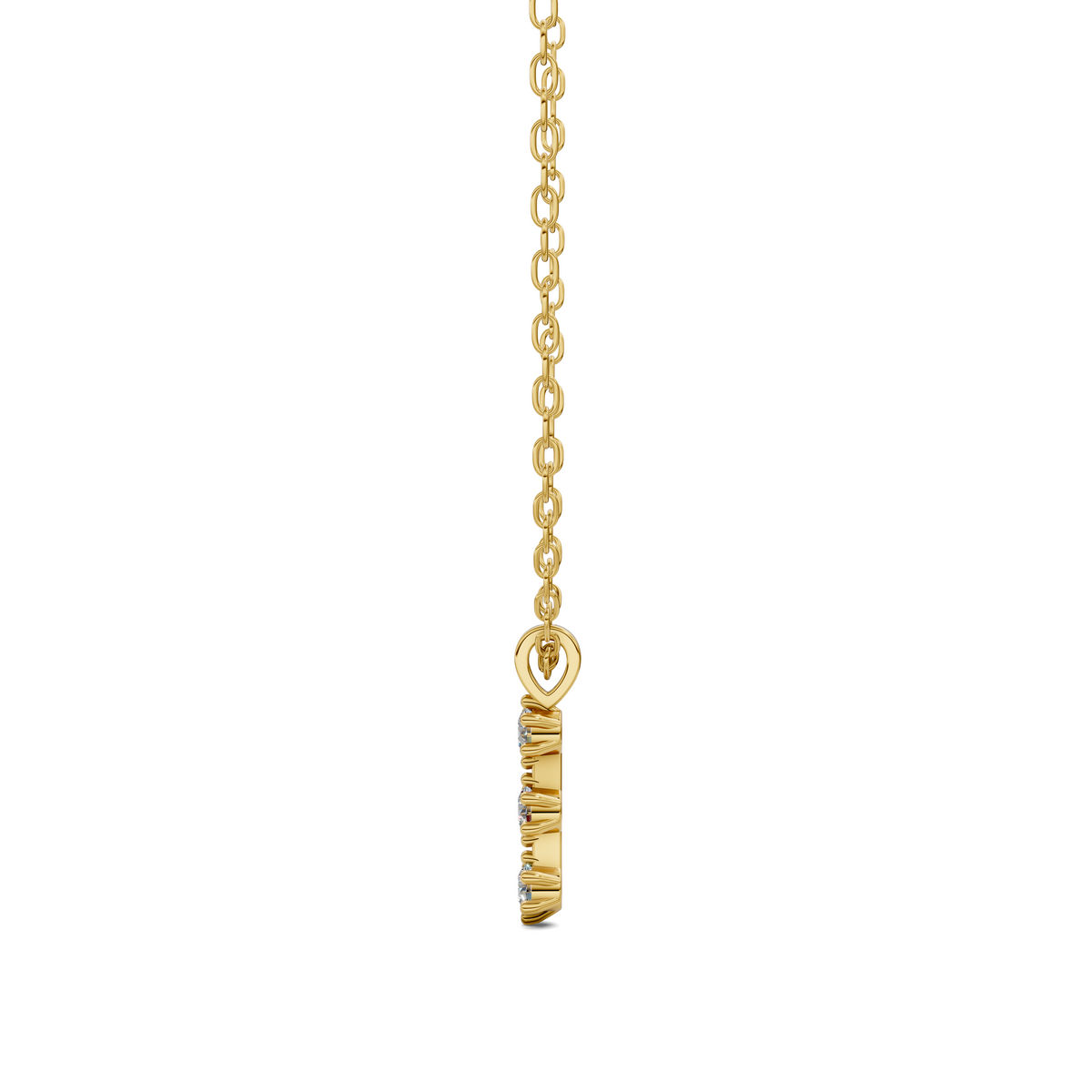Three Stone Diamond Journey Pendant