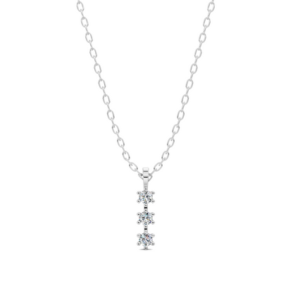 Three Stone Diamond Journey Pendant