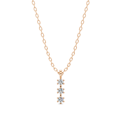 Three Stone Diamond Journey Pendant