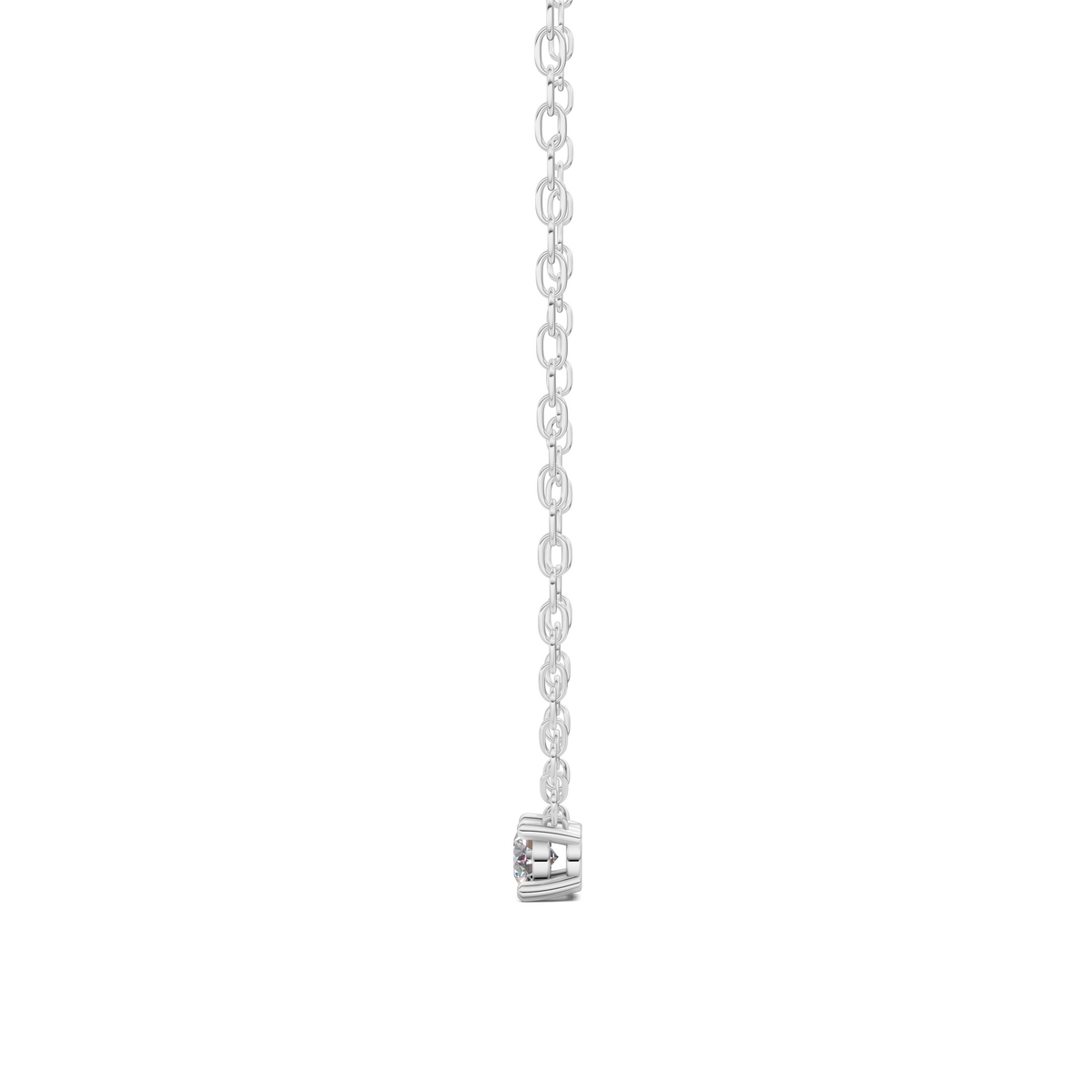 Dainty Floating Solitaire Diamond Necklace