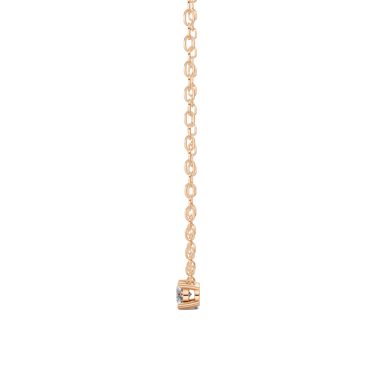 Dainty Floating Solitaire Diamond Necklace