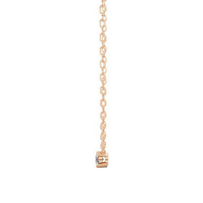 Dainty Floating Solitaire Diamond Necklace