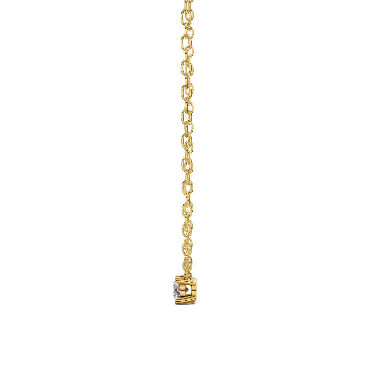 Dainty Floating Solitaire Diamond Necklace