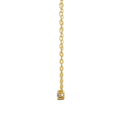 Dainty Floating Solitaire Diamond Necklace