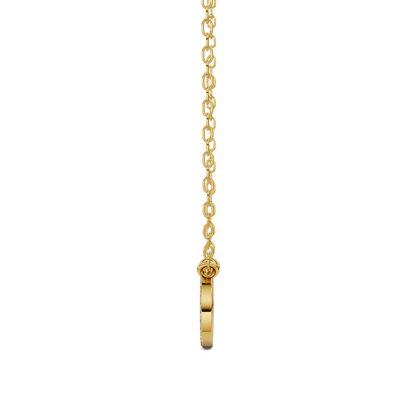 Pavé Diamond Circle Pendant Necklace