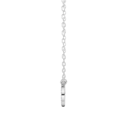 Pavé Diamond Circle Pendant Necklace