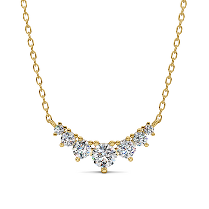 Graduated Arc Diamond Necklace
