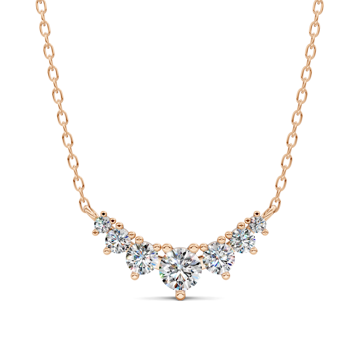 Graduated Arc Diamond Necklace
