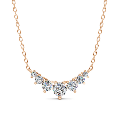 Graduated Arc Diamond Necklace