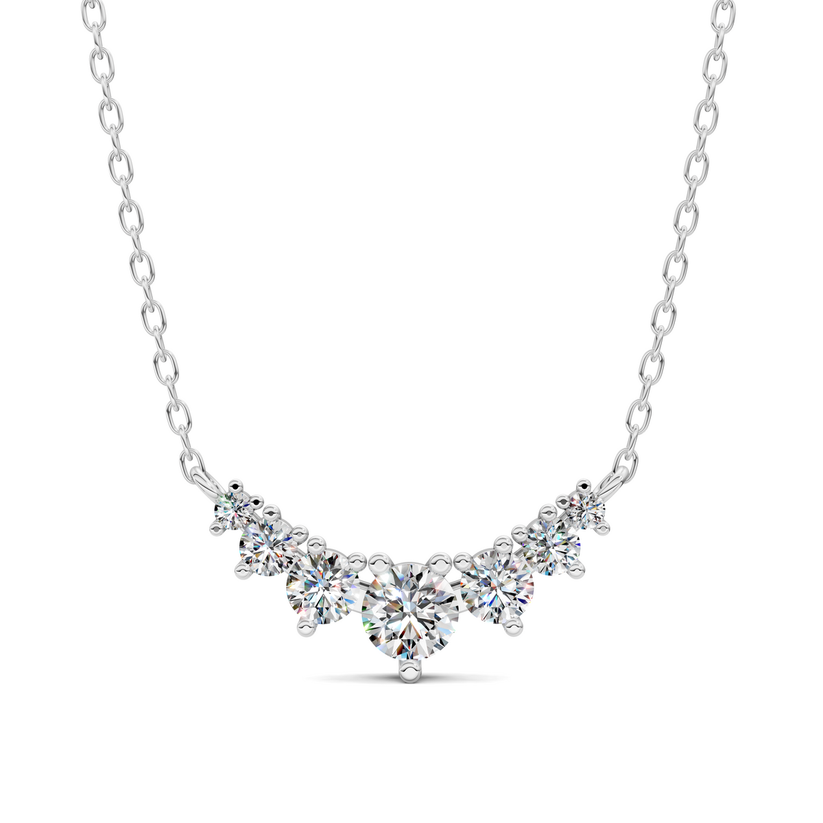 Graduated Arc Diamond Necklace