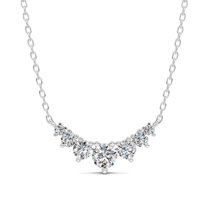 Graduated Arc Diamond Necklace