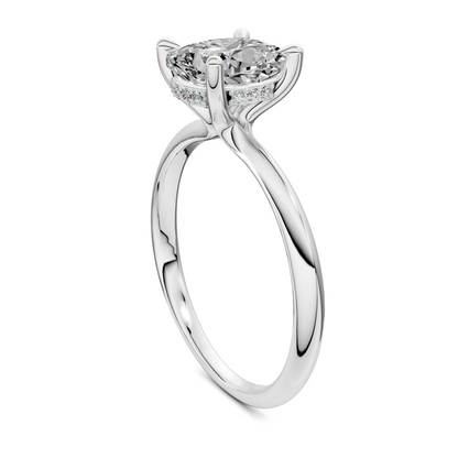 Autumn lightweight Hidden Halo Ring