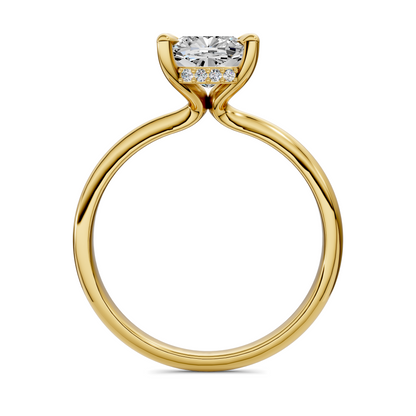 Autumn lightweight Hidden Halo Ring