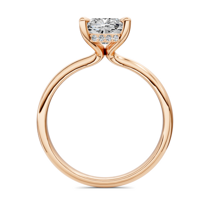 Autumn lightweight Hidden Halo Ring