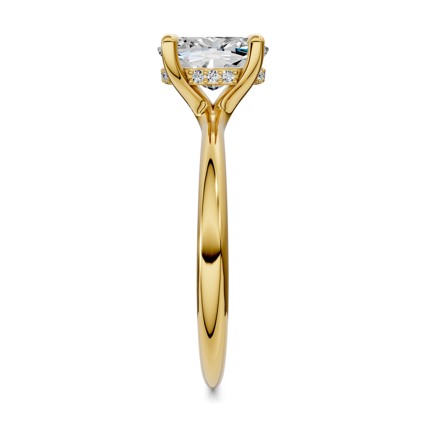 Autumn lightweight Hidden Halo Ring