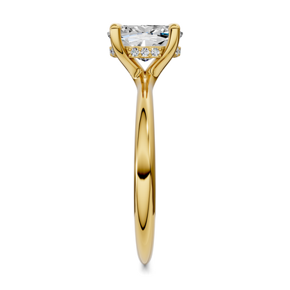 Autumn lightweight Hidden Halo Ring