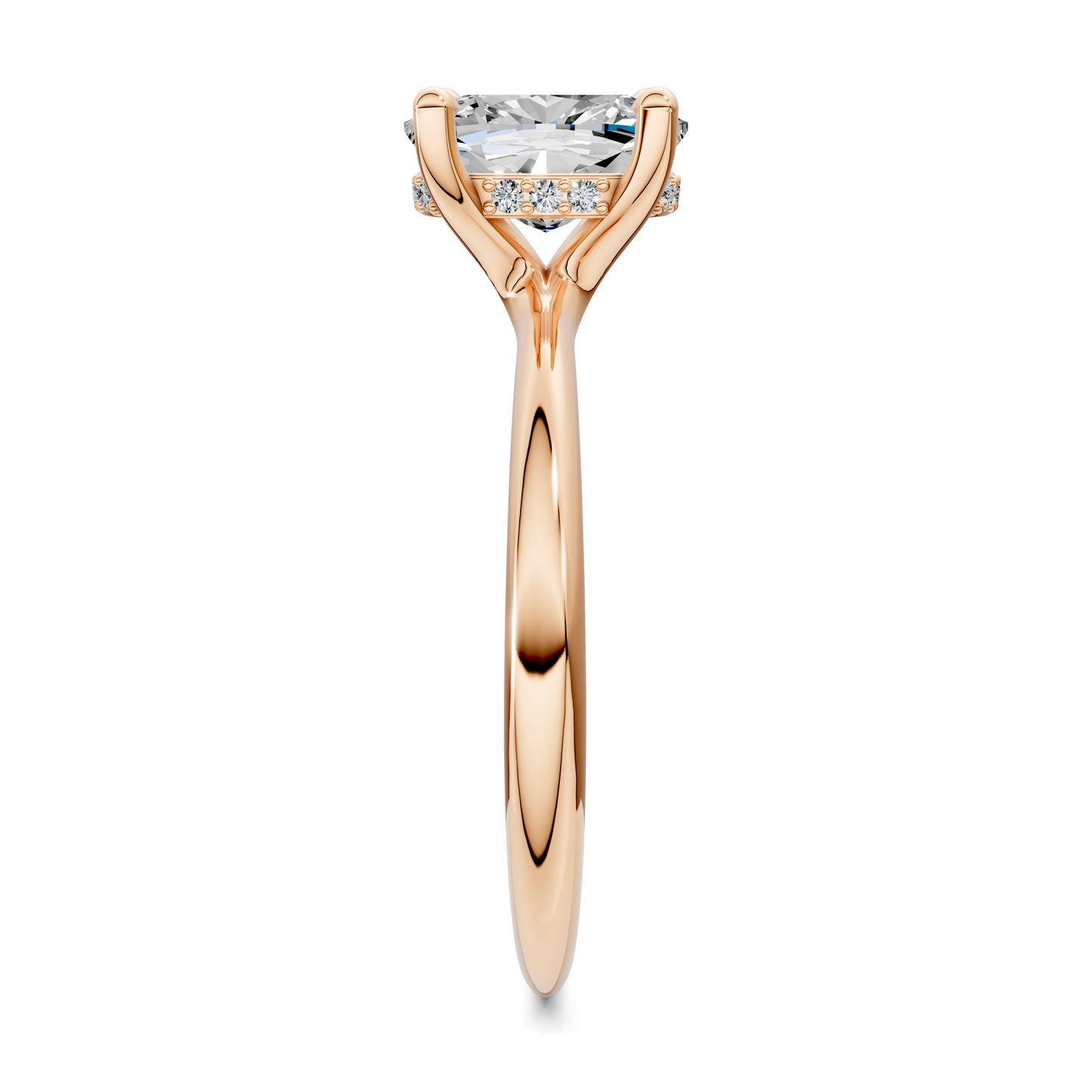 Autumn lightweight Hidden Halo Ring