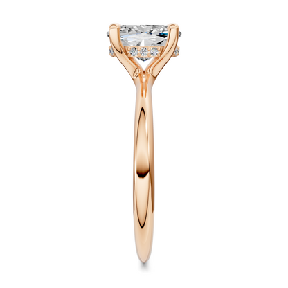 Autumn lightweight Hidden Halo Ring