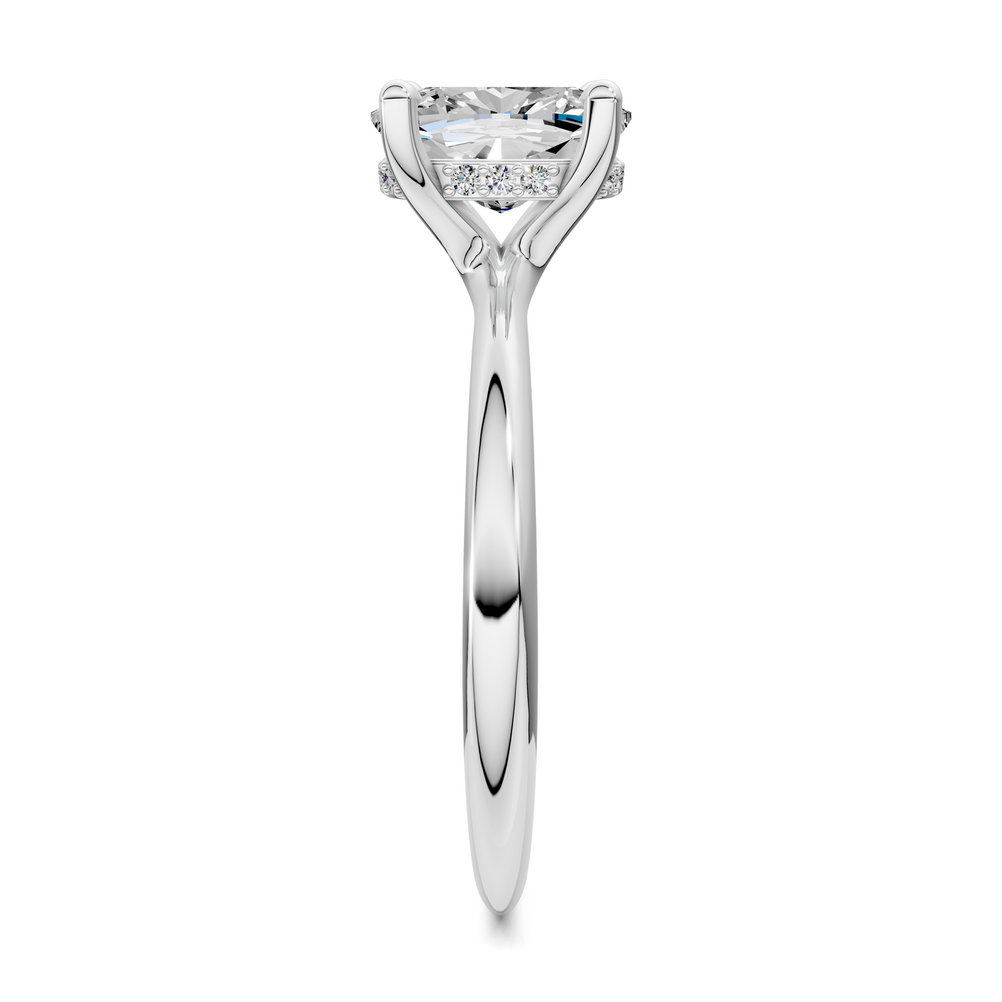 Autumn lightweight Hidden Halo Ring