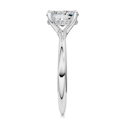 Autumn lightweight Hidden Halo Ring