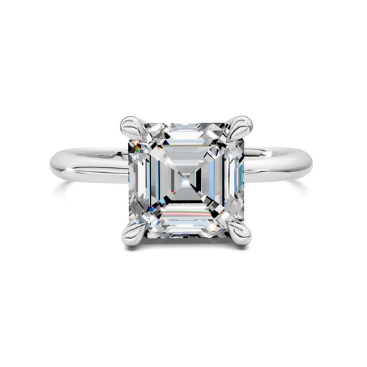 Autumn lightweight Hidden Halo Ring