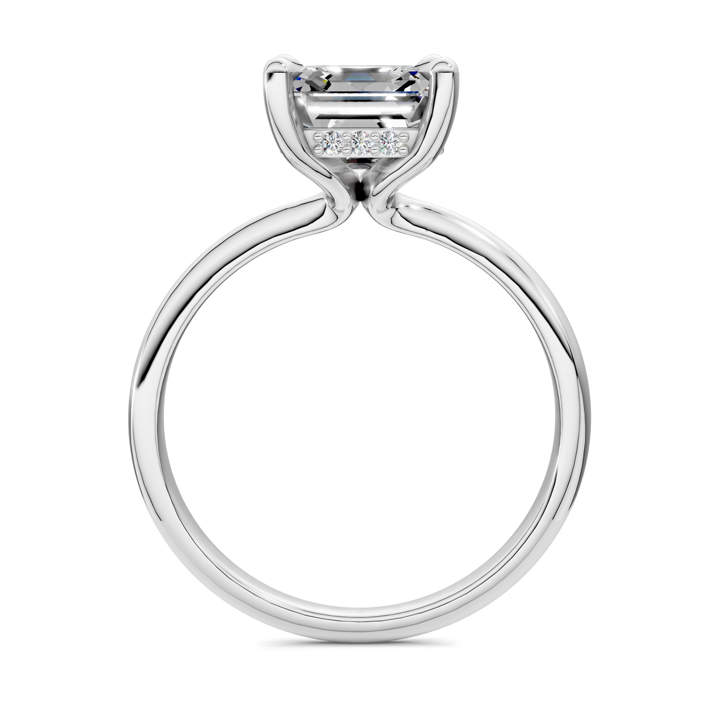 Autumn lightweight Hidden Halo Ring